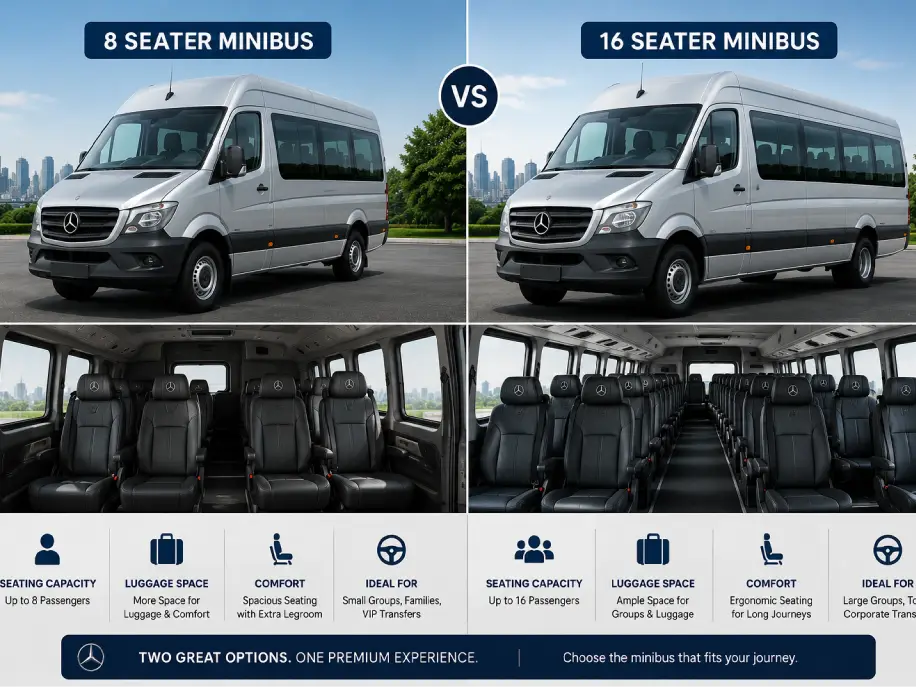 8 Seater Vs 16 Seater Minibus